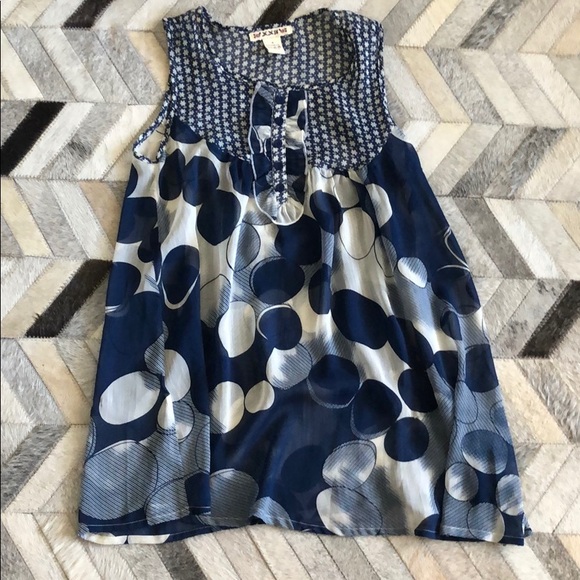 Light, Flowey, blue and white tank top - Picture 1 of 2